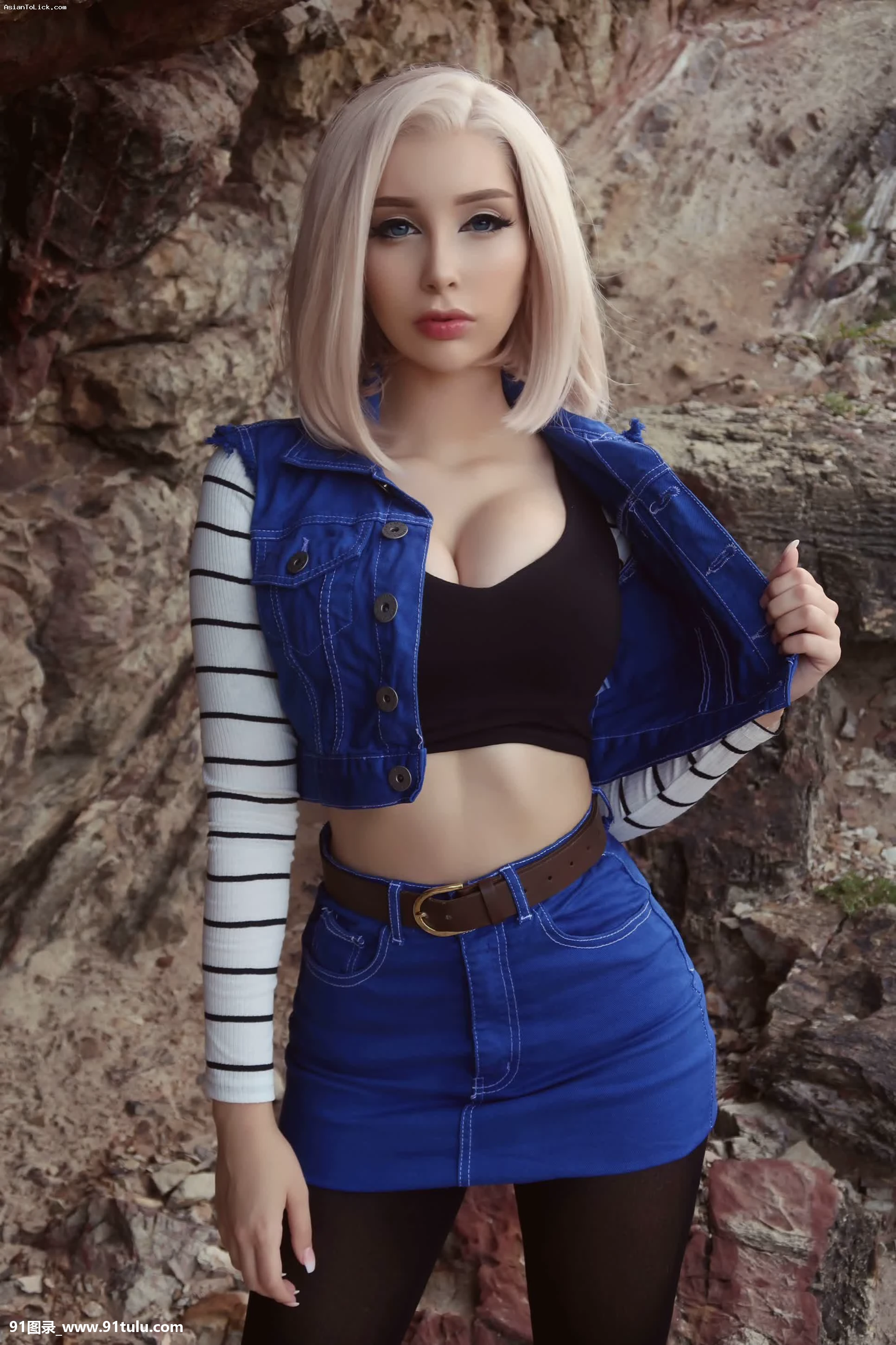Android 18 Cosplay by Beke Cosplay [48P][写真 家 ビザ]