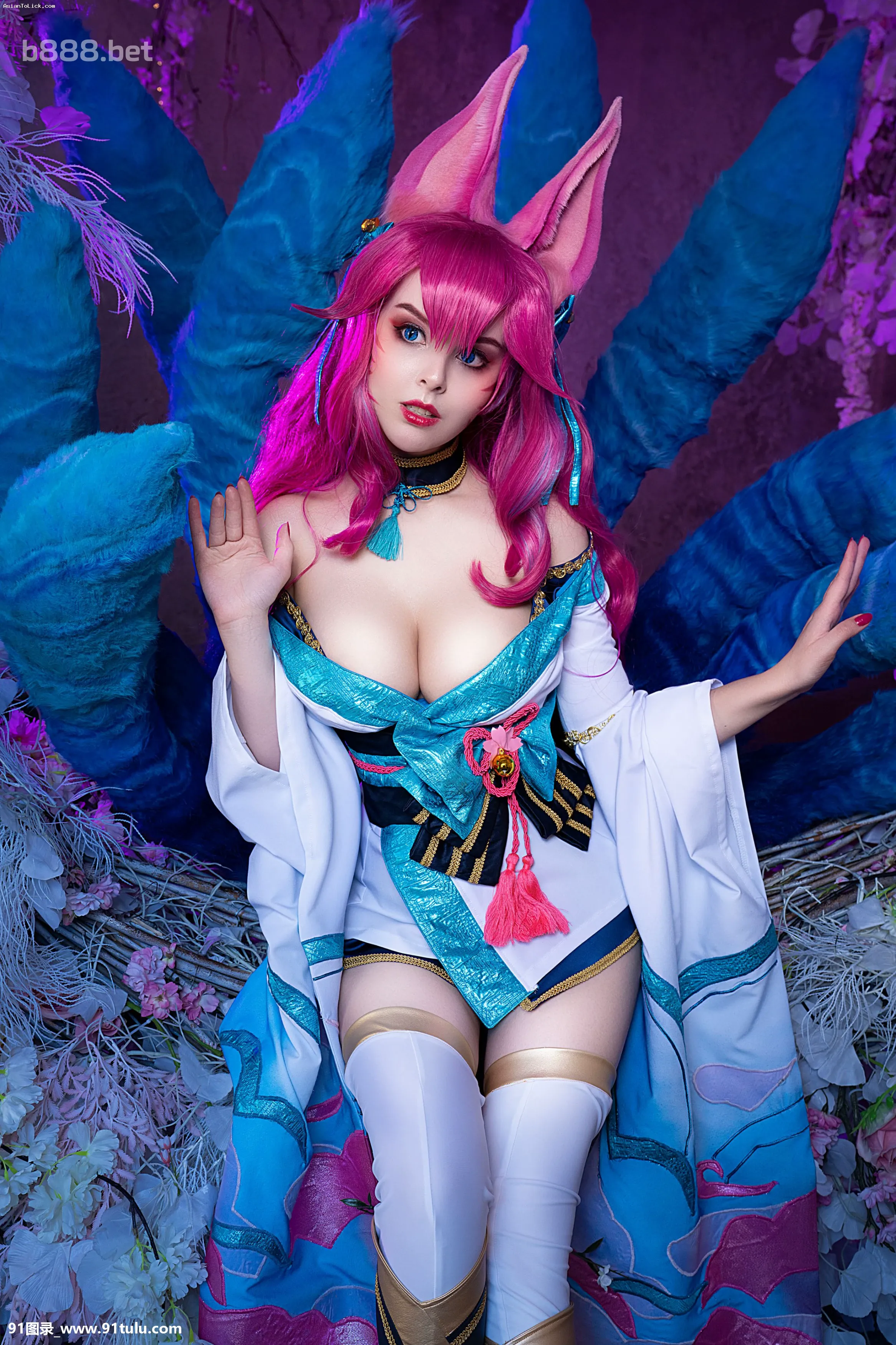 Helly Valentine   Ahri Spirit Blossom Nude Cosplay [20P][プリンス パーク タワー 写真]